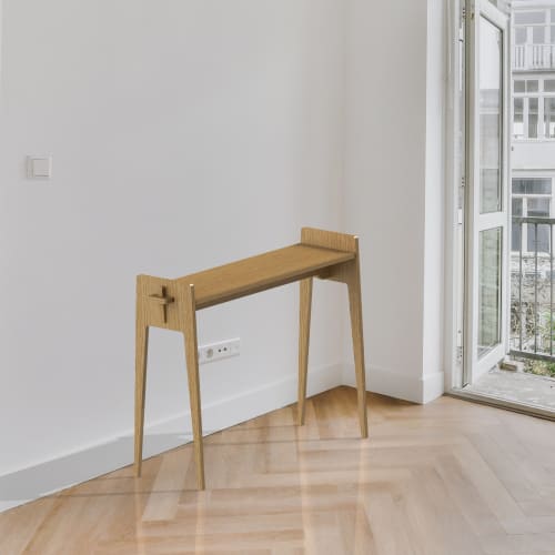 Aries Console Table | Tables by ROMI. Item composed of oak wood in minimalism or mid century modern style