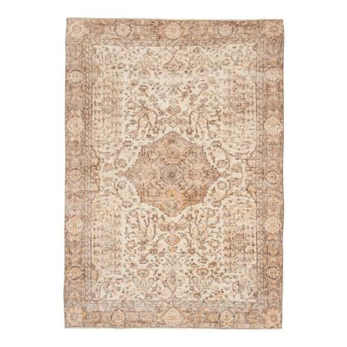 Vintage Oversize Turkish Oushak Rug 6'7" X 9'1" | Area Rug in Rugs by Vintage Pillows Store. Item composed of cotton & fiber