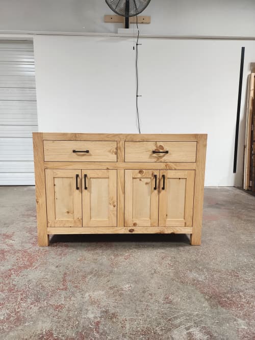 Model #1102 - Custom Kitchen Island | Countertop in Furniture by Limitless Woodworking. Item made of maple wood works with mid century modern & contemporary style