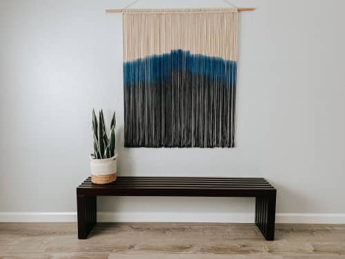 Extra Large Dyed Macrame Wall Hanging / Fiber Art | Wall Hangings by Love & Fiber. Item composed of cotton