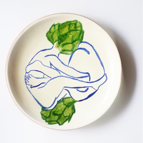 Artichaud Plate | Dinnerware by OM Editions. Item composed of ceramic