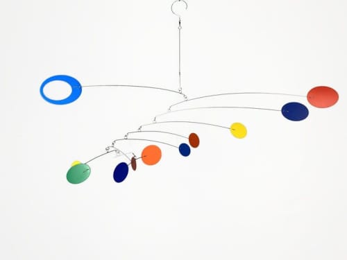 Hanging Mobile Art in Zen Style - Rainbow Mobile for Nursery by Skysetter  Designs