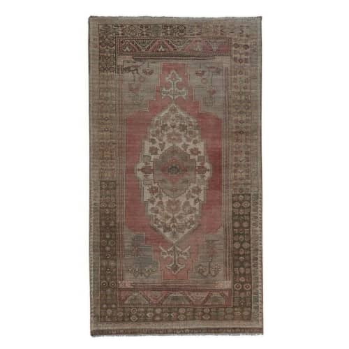 Beautiful Natural Dyes Antique Wool Pile Tribal Taspinar Rug | Area Rug in Rugs by Vintage Pillows Store. Item composed of cotton and fiber