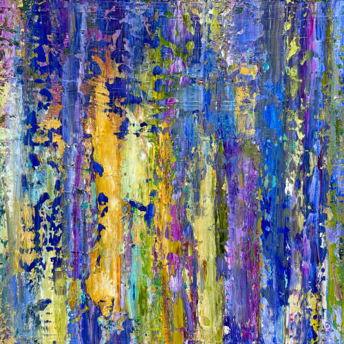Sunset | Oil And Acrylic Painting in Paintings by Checa Art. Item composed of canvas and synthetic