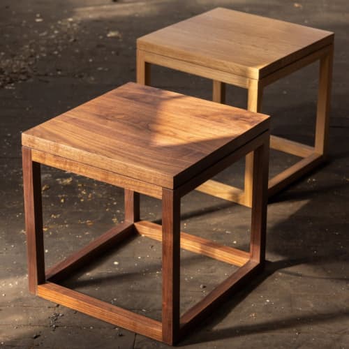Beach Avenue Table | Modern Wood Side Table | Bedside Table | Tables by Alabama Sawyer. Item composed of oak wood