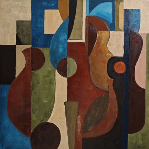 L'équilibre des voix | Oil And Acrylic Painting in Paintings by Sophie DUMONT.. Item made of canvas compatible with contemporary and modern style