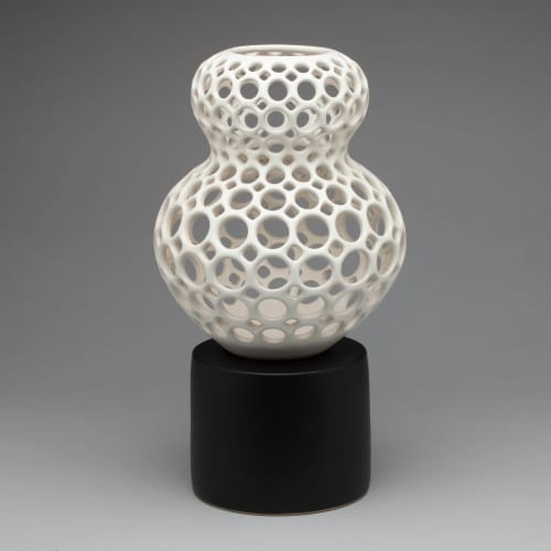 Lizette Pierced Tabletop Sculpture, Femme Collection | Ornament in Decorative Objects by Lynne Meade. Item composed of stoneware