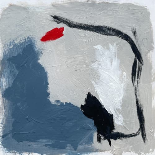 Abstract on paper | Oil And Acrylic Painting in Paintings by Lizzie DiSilvestro. Item made of paper & synthetic compatible with art deco style