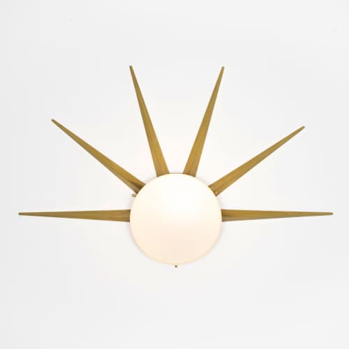 Solare Dawn | Sconces by DESIGN FOR MACHA. Item made of brass with glass