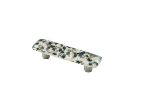 Pebbles Blueberry 3" CC Pull | Hardware by Windborne Studios. Item made of stone with glass