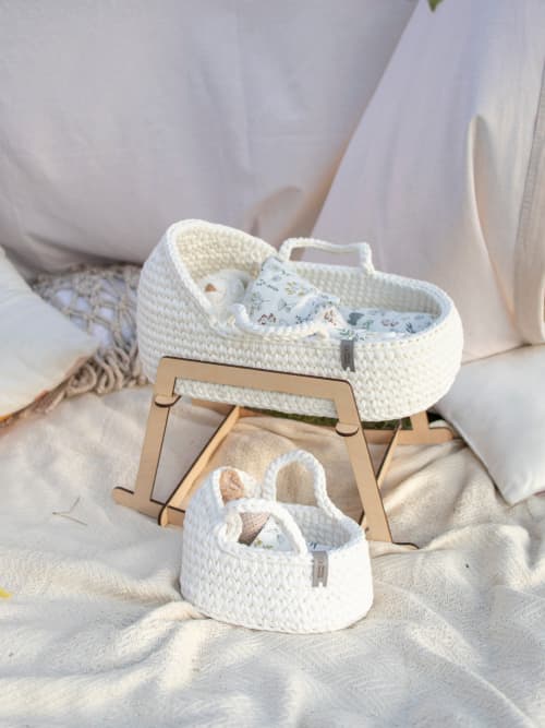 Doll Moses basket with round hood by Anzy Home Wescover Decorative