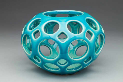 Openwork Orb Vessel - Turquoise | Decorative Objects by Lynne Meade