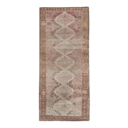 Early 20th Century Handmade Turkish Oushak Runner | Runner Rug in Rugs by Vintage Pillows Store. Item composed of cotton