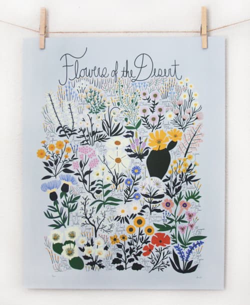 Flowers of the Desert Poster | Digital Art in Art & Wall Decor by Leah Duncan. Item in mid century modern or contemporary style
