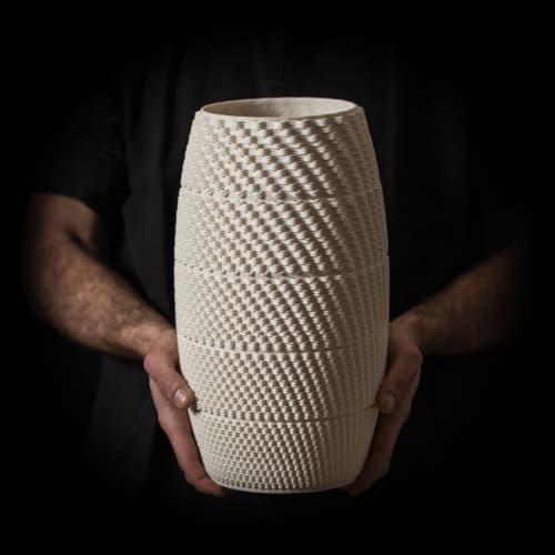Dash, D - 0 0 1 0 | Vase in Vases & Vessels by BinaryCeramics. Item composed of ceramic in art deco style
