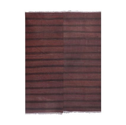 1960s Vintage Traditional Handwoven Hemp Kilim Rug 8'9'' X 1 | Area Rug in Rugs by Vintage Pillows Store