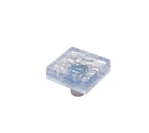Pearl Diamond Square Knob | Hardware by Windborne Studios. Item made of glass