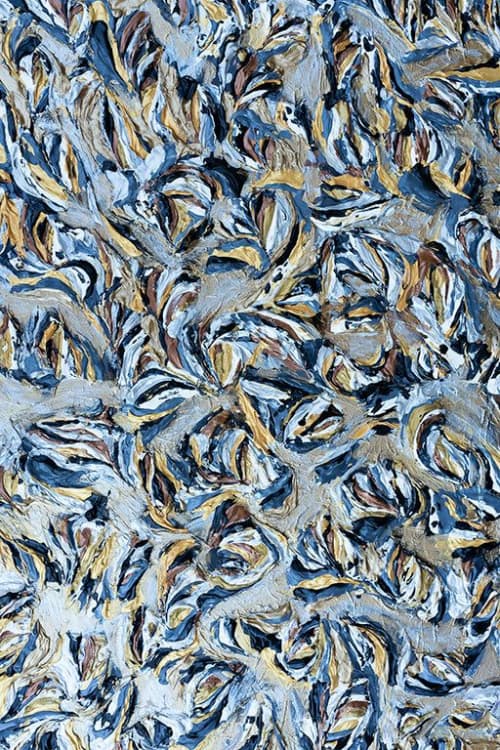 Metallic World | Oil And Acrylic Painting in Paintings by Brianne Valentino