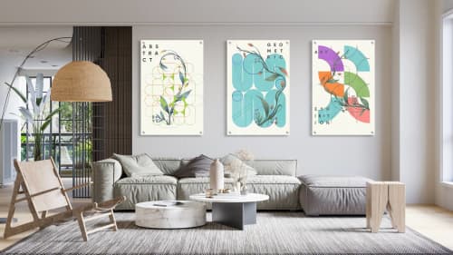 Abstract Artwork Posters Set of 3 Prints Modern Wall Art Mod | Prints by uniQstiQ. Item made of paper