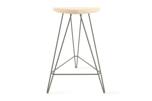 Madison Counter Stool 26"H | Chairs by Tronk Design. Item made of maple wood & steel