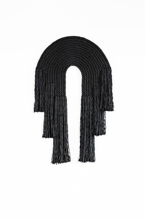 "Forte" Black | Macrame Wall Hanging in Wall Hangings by Candice Luter Art & Interiors. Item composed of cotton