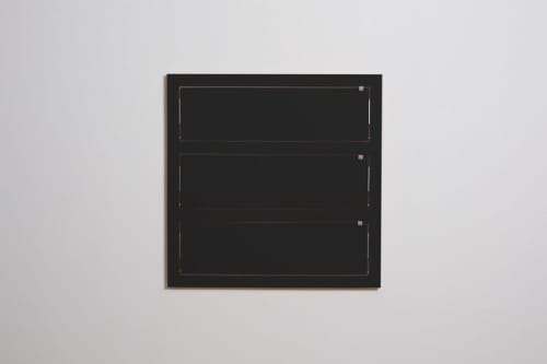 Folding Wall Shelf | Fläpps Shelf 80x80-3 | Large Shelf Unit, Bookshelf, Birch Plywood, Black | Shelving in Storage by AMBIVALENZ