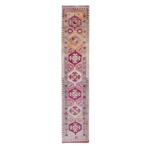 Handwoven Hallway Carpet Runners from Turkey, Wool Corridor | Runner Rug in Rugs by Vintage Pillows Store. Item composed of cotton & fiber