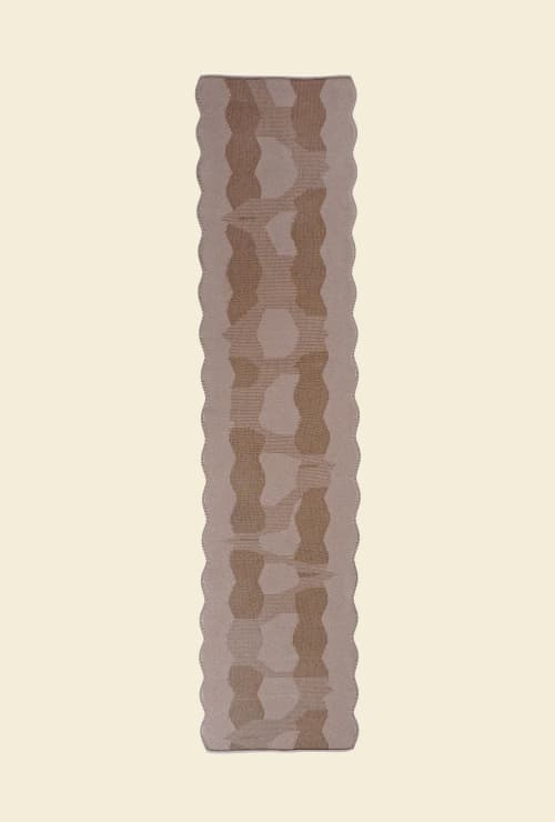 Organic Cotton/Viscose Table Runner in Beige | Linens & Bedding by BOI. Item composed of cotton in contemporary style