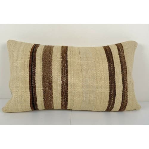 Set of Two Vintage Hemp Turkish Kilim Pillow, Vintage | Sham in Linens & Bedding by Vintage Pillows Store. Item composed of cotton & fiber