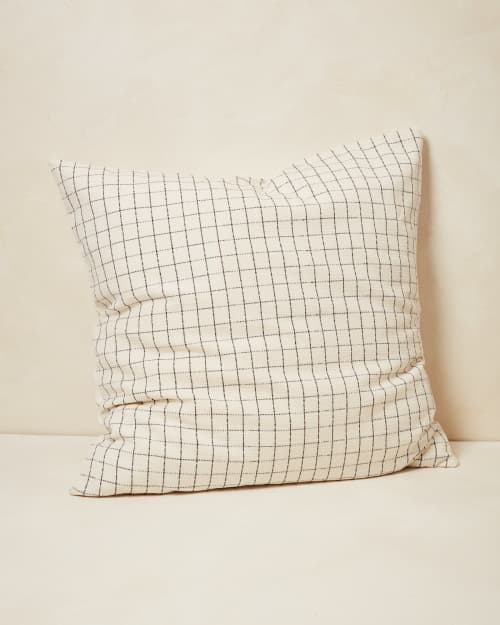 Grid Euro Sham - Cream | Pillow in Pillows by MINNA