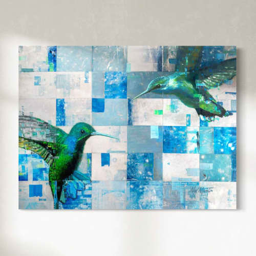 Union | Oil And Acrylic Painting in Paintings by Sorelle Gallery. Item composed of wood and aluminum