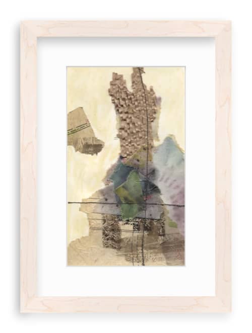 Stitch in Time no.3 - Mixed Media Collage | Mixed Media by Odd Duck Press. Item made of paper