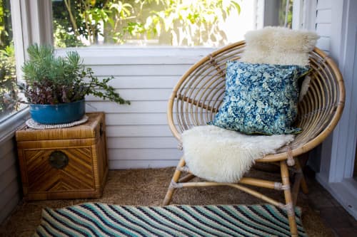 Batik Pillow | Blue and Green | Sham in Linens & Bedding by NEEPA HUT. Item composed of cotton