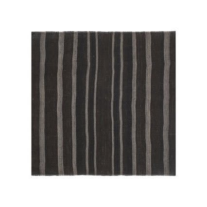 Vintage Striped Goat Hair Kilim Rug 7'4'' X 7'8'' | Area Rug in Rugs by Vintage Pillows Store