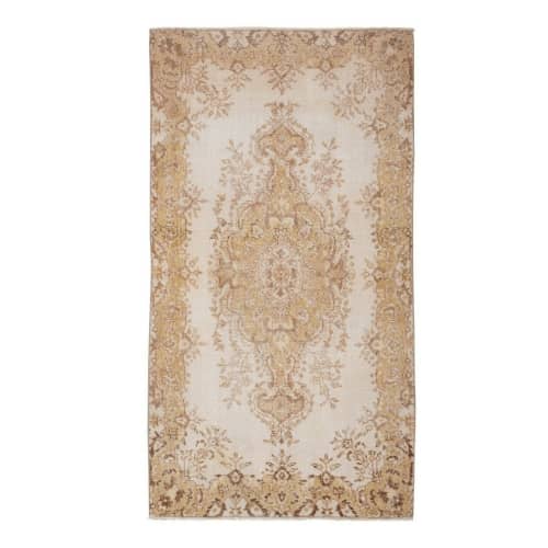 Distressed Turkish Sparta Rug 3'9" X 6'11" | Runner Rug in Rugs by Vintage Pillows Store. Item made of cotton