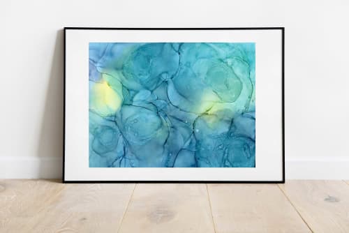 emerald undercurrent | abstract art original | Watercolor Painting in Paintings by Megan Spindler