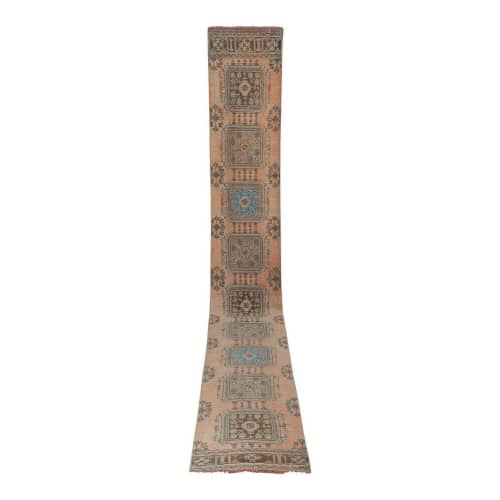 Neoclassical Style Turkish Oushak Hallway Runner - Long Wool | Runner Rug in Rugs by Vintage Pillows Store. Item made of fiber