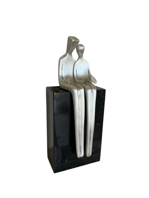 999 Fine Silver Electroformed Couple Sculpture | Sculptures by YENNY COCQ