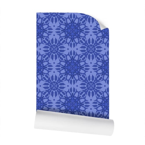 Sargassum Seaweed Pattern - Blues | Wallpaper in Wall Treatments by Sean Martorana. Item made of paper