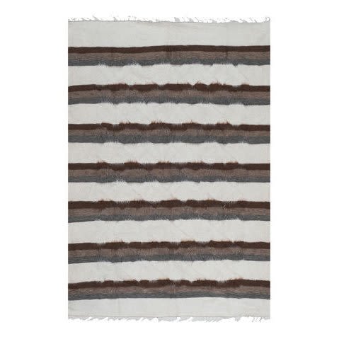 Vintage Angora Wool Turkish Tulu Rug 5'4'' X 7'4'' | Area Rug in Rugs by Vintage Pillows Store
