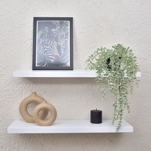 White Floating Shelves, Book Shelves, Floating Wood Shelves, by Picwoodwork Wescover Storage