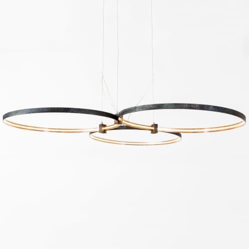 Portal Delta | Chandeliers by Next Level Lighting. Item made of oak wood with metal