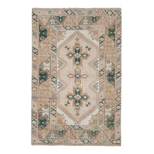 Muted Color Oushak Rug, Living Room Rug, Handknotted Wool | Area Rug in Rugs by Vintage Pillows Store. Item composed of cotton and fiber
