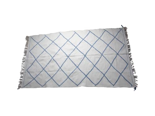 Handwoven wool rug | Area Rug in Rugs by Berber Art. Item composed of cotton and fiber