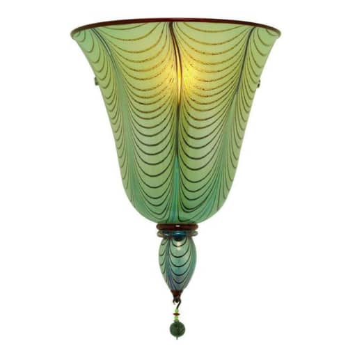 Blown Glass Wall Sconce - ISTANBUL, Bell | Sconces by Oggetti Designs. Item made of glass