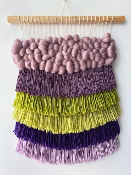 Woven wall tapestry | Wall Hangings by Awesome Knots. Item made of wood & cotton compatible with boho and contemporary style