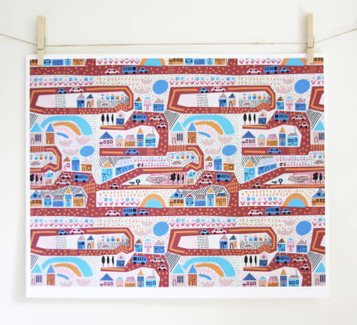 City Planning Autumn Print | Prints by Leah Duncan. Item composed of paper in mid century modern or contemporary style