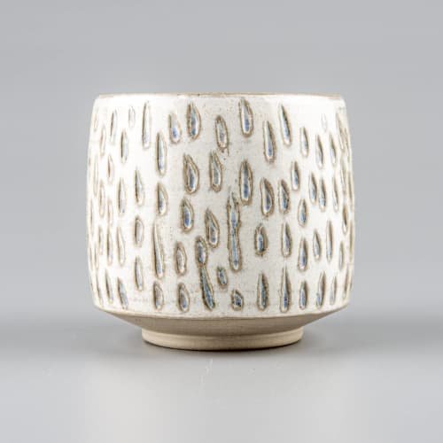 Cup Melte Zelan | Drinkware by Svetlana Savcic / Stonessa. Item composed of stoneware in minimalism or contemporary style