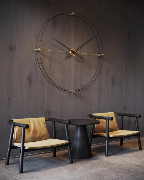 Timeless | Clock in Decorative Objects by MCLOCKS. Item composed of oak wood and steel