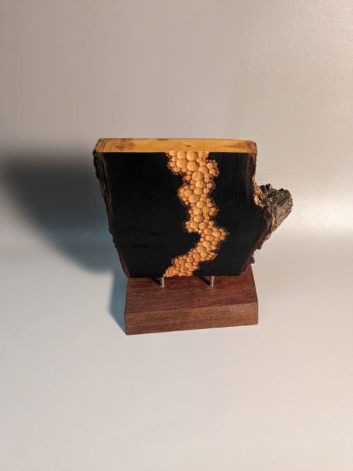 Burn and Carve Sculpture | Sculptures by Wood Alchemist Studio. Item made of wood